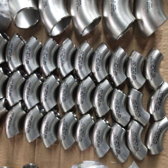 METAL B363-WPT12 SMLS LR BW ASME-B16.9 SCH80 1"ステンレス鋼管フィッティング 90 長半径度肘 3