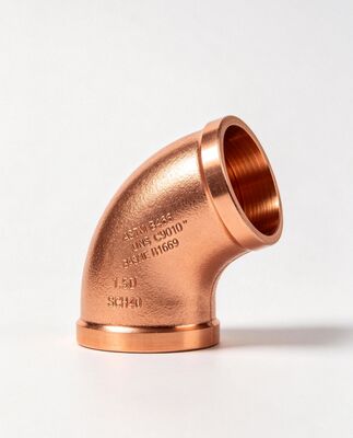 CuNi 90/10 LR Butt Weld Elbow, ASTM B466 C70600 Corrosion Resistant Fitting Marine Grade