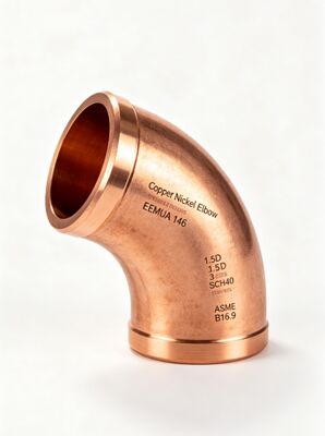 CuNi 90/10 LR Butt Weld Elbow, ASTM B466 C70600 Corrosion Resistant Fitting Marine Grade