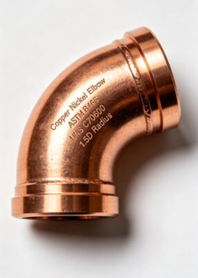 Cupro Nickel 90/10 Elbow Butt Weld C70600, ASTM B466 Marine Corrosion Resistant Pipe Fitting