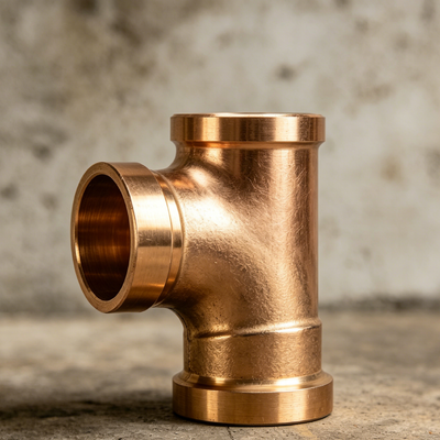 DN20 Threaded Copper Nickel Equal Tee Anti-Corrosion Cupro Nickel Equal Tee for Industrial Water Pipe